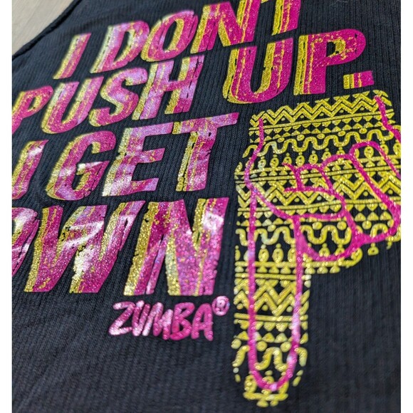 NWT Zumba Instructor Size M Dance Get Down Racerback Tank Dance Gym - Picture 4 of 9